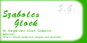 szabolcs glock business card